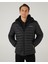 M Outerwear Polar Lining Padded Jacket Erkek Siyah Mont S242095-001 1