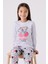 Kız Çocuk Uzun Kol Pijama Takım RP3490 Kar Melanj 2