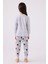 Kız Çocuk Uzun Kol Pijama Takım RP3490 Kar Melanj 5