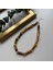 Gold Detay Kahve Boru Boncuk Kolye 2