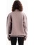 Oversize Fit Dik Yaka Yarı Fermuarlı Şardonlu Gri Kadın Sweatshirt - Cass 3