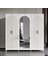 Ücretsiz Montaj - %100 MDF Oslo 6 Kapaklı Gardırop Beyaz Yatak Odası Takımı 3