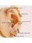 Iki Parça Silver Renk Taşlı Halka Piercing Tragus Helix Forward Helix Kıkırdak (6 mm ve 8 Mm) 5