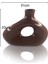 Aura Seramik Vazo - Dekoratif Ev Aksesuarı - Kahve - 23 cm * 31 cm 2