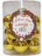 Yılbaşı Topları Asetat Kutulu Çam Ağacı Süsleri Gold 3 cm 16'lı 2