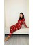 Kırmızı Sevimli Ayıcıklı Pijama Takımı 4