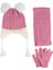 K24170-06 Kız Çocuk 4-8 Yaş 3'lü Bere Set 1