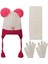 K24170-06 Kız Çocuk 4-8 Yaş 3'lü Bere Set 1