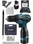 1 Alman Titan 32 V Sjs Çift Metal Şanzuman Çift Akülü Şarjlı Vidalama Matkap + 24 Parça Set Mavi Ar 1