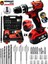 4.0 - 4.4 Ah Alman PRO-512VX Çift Akülü Darbeli Kart Soğutmalı Torklu Matkap 30 Parça Setli 2 Darbe 1