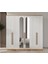 Ücretsiz Montaj - %100 MDF Rosa 6 Kapaklı Yatak Odası Takımı - MDF Dolap - Elbise Dolabı 3