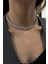 Marq Kesim Zirkon Taşlı Dönmeyen Kalıplı Suyolu Choker Kolye 1