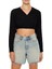 F21 Kruvaze Yaka Crop Kazak 2