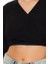 F21 Kruvaze Yaka Crop Kazak 5