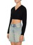 F21 Kruvaze Yaka Crop Kazak 1