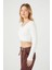 F21 V Yaka Fitilli Crop Kazak 4