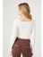 F21 V Yaka Fitilli Crop Kazak 5
