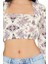 Desenli Bağcıklı Crop Bluz 3