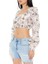 Desenli Bağcıklı Crop Bluz 4