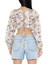 Desenli Bağcıklı Crop Bluz 5