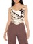 Saten Tie-Dye Desenli Askılı Bluz 2