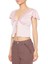 Dantel Detaylı Saten Crop Bluz 4
