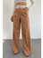 Dipmoda kadın camel palazzo cepli pantolon QNS037 1
