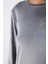 Greek Fuzzy Solid Koyu Gri Sweatshirt Pijama Üstü 4