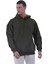 Haki Yeşil Basic Oversize Soft Touch Kışlık Kapüşonlu Içi Polarlı 3 Iplik Hoodie Sweatshirt 2