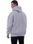 Gri Melanj Basic Oversize Soft Touch Kışlık Kapüşonlu Içi Polarlı 3 Iplik Hoodie Sweatshirt 4