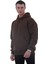 Kahverengi Basic Oversize Soft Touch Kışlık Kapüşonlu Içi Polarlı 3 Iplik Hoodie Sweatshirt 2