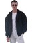 Siyah Basic Oversize Yumuşak Örme Kışlık Kapüşonlu Içi Polarlı 3 Iplik Fermuarlı Hırka Sweatshirt 2