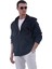 Lacivert Basic Oversize Yumuşak Örme Kışlık Kapüşonlu Içi Polarlı 3 Iplik Fermuarlı Hırka Sweatshirt 2