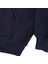 Lacivert Basic Oversize Yumuşak Örme Kışlık Kapüşonlu Içi Polarlı 3 Iplik Fermuarlı Hırka Sweatshirt 5