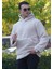 Bej Peluş Kürklü Kışlık Kapüşonlu Pamuk Likralı Kışlık Normal Fit Hoodie Sweatshirt 1