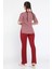 Kısa Kollu Ince Triko Desenli Kadın Pijama Takımı 4