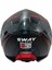 Sw 865 Space Black Red Güneş Vizörlü Kask 3