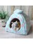 Yeşil Çiçekler Tarzı S 30X30CM Kedi Köpek Evi Koltuk Yatak Kış Sıcak Uyku Için Yavru Köpek Kedi Malzemeleri Kesilmiş Kedi Matları (Yurt Dışından) 1