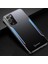 Samsung Galaxy Note 20 Ultra Kılıf Zebana Metal Mitras Kılıf (Silikon Kenar) Mavi 1