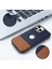 Apple iPhone 13 Pro Max Kılıf Zebana Business Deri Kılıf Siyah + Kahverengi 4