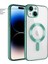 Apple iPhone 14 Plus Kılıf Magsafe Glint Silikon Kılıf Yeşil 2