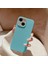 Apple iPhone 14 Uyumlu Kılıf Zebana Woven Silikon Kılıf Turkuaz 2