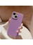 Apple iPhone 15 Plus Uyumlu Kılıf Zebana Woven Silikon Kılıf Lila 2