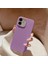 Apple iPhone 11 Uyumlu Kılıf Zebana Woven Silikon Kılıf Lila 2