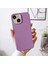 Apple iPhone 13 Uyumlu Kılıf Zebana Woven Silikon Kılıf Lila 1