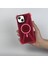Apple iPhone 14 Uyumlu Kılıf Zebana Airbag Fashion Silikon Kılıf (Kablosuz Şarj Destekli) Kırmızı 2