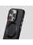 Apple iPhone 15 Pro Uyumlu Kılıf Zebana Titanium Rubber Kılıf (Kablosuz Şarj Destekli) Siyah Titanyum 4