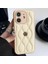 Apple iPhone 12 Uyumlu Kılıf Zebana Camellia Deri Kılıf Bej 1
