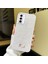 Samsung Galaxy S24 Uyumlu Kılıf Zebana Star Glitter Silikon Kılıf Beyaz 1