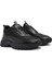 Erkek Siyah Bağcıklı Nubuk Deri Sneaker 24WFD6505V3 3